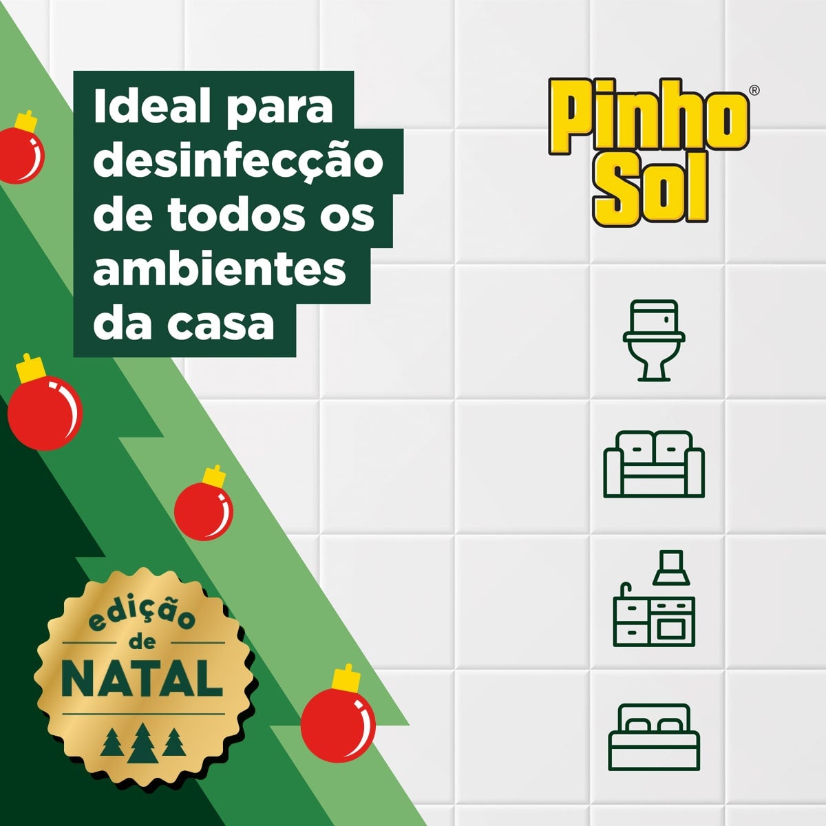 Ideal para desinfeccao de todos os ambientes da casa