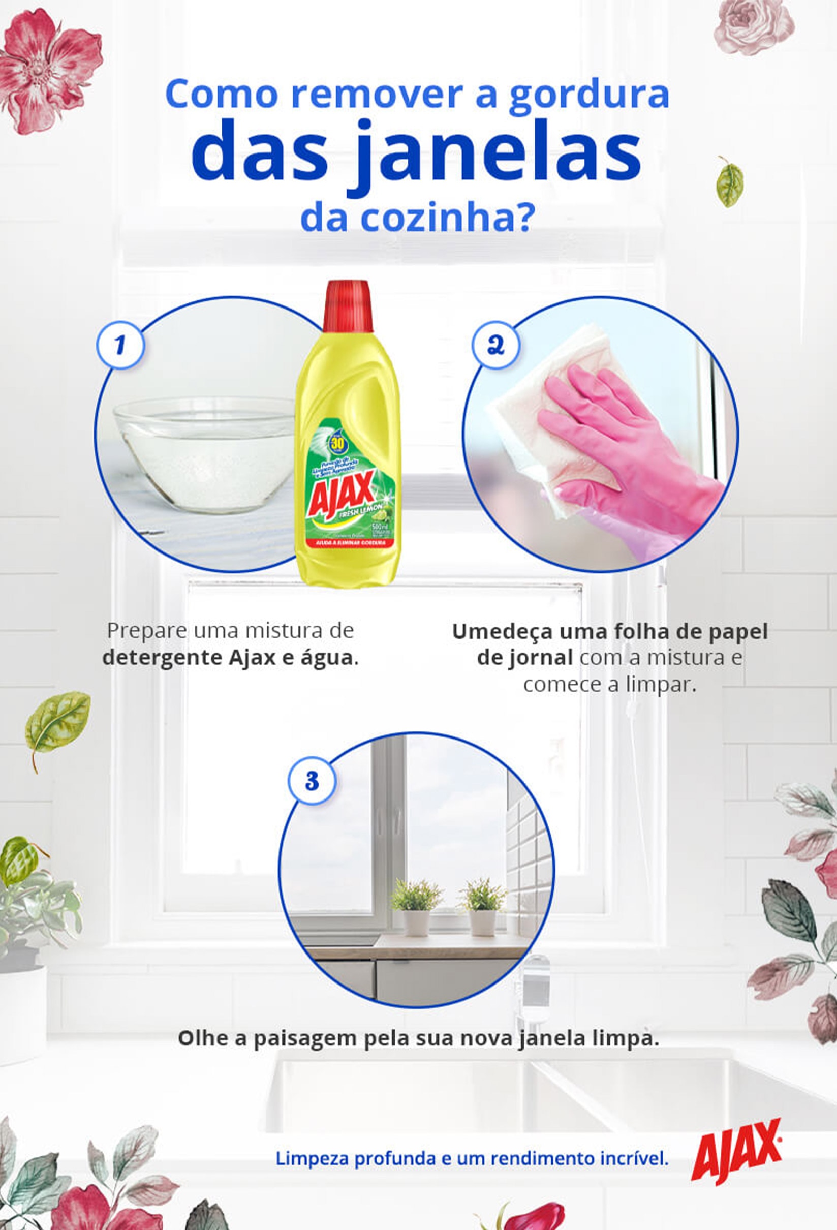 Como remover a gordura das janelas da cozinha? | Cuidado da casa