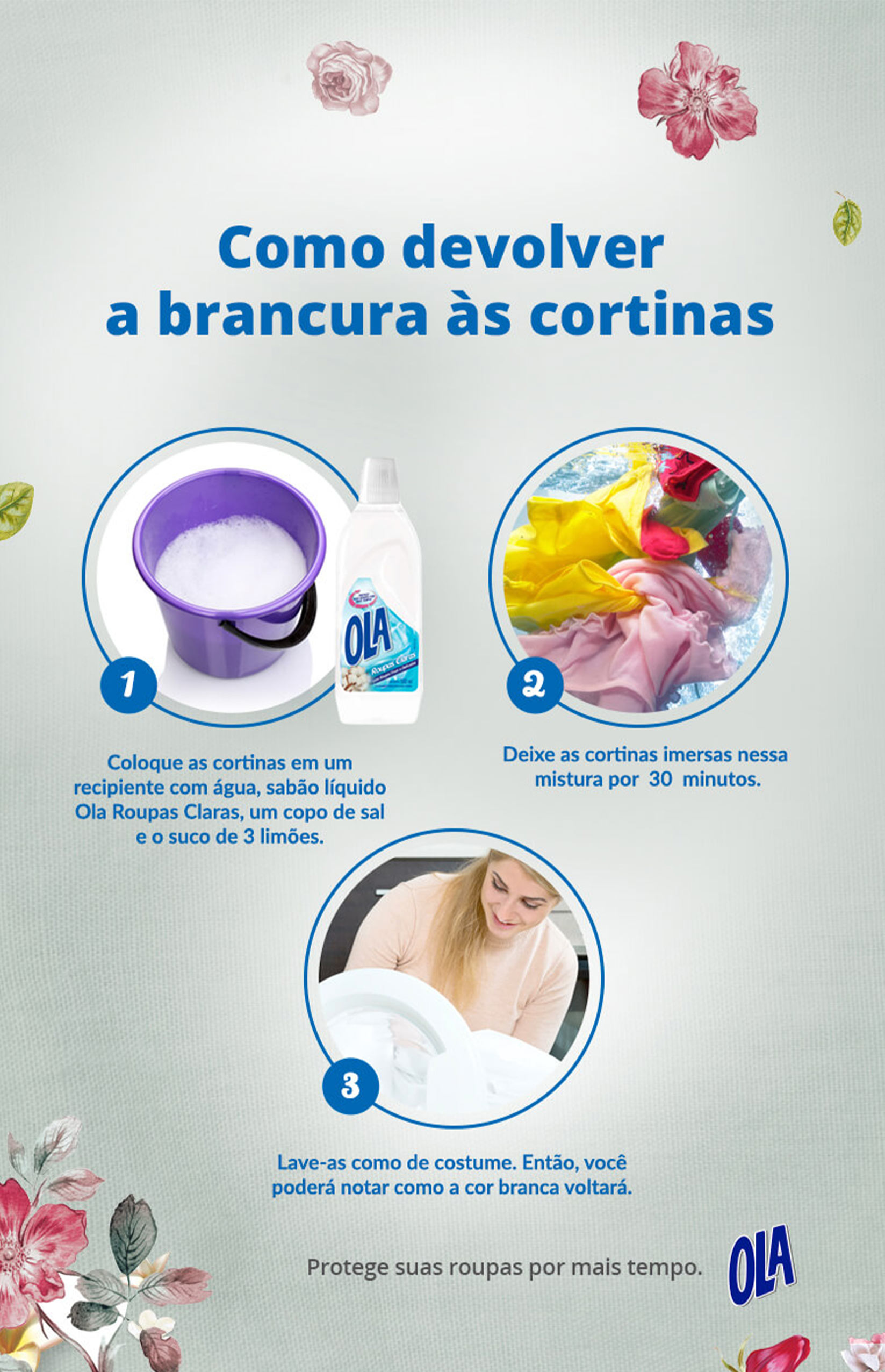  Como devolver a brancura às cortinas - Cuidado da Casa