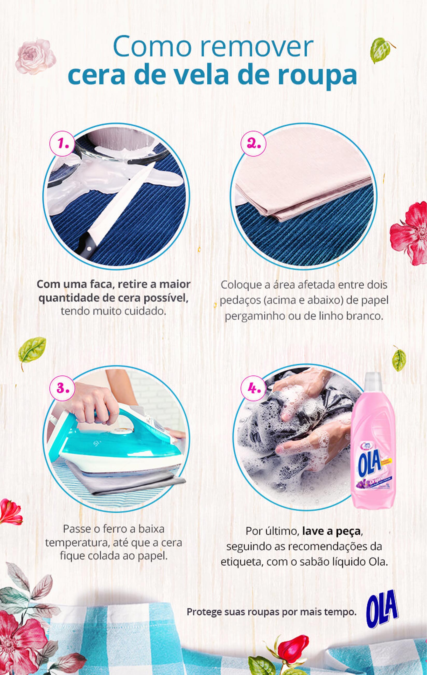 Como remover cera de vela da roupa - Cuidado da Casa